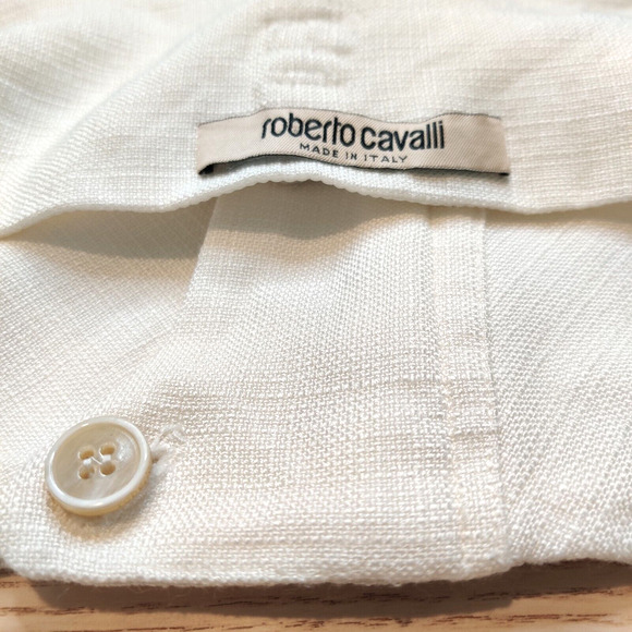 Roberto Cavalli Womens Wide Leg Shorts Size 10 L White Laces Designer Italy $949 - Picture 2 of 16